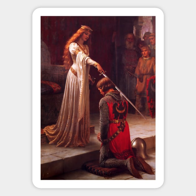 The Accolade - Edmund Leighton Sticker by themasters